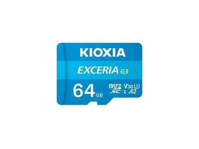 THẺ NHỚ MICROSD KIOXIA EXCERIA G3 64GB - CL10 UHS-I U3 GHI HÌNH 4K - ĐỌC/GHI : 160/50 MB/s